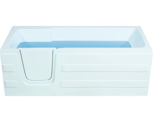 Duschbadewanne Sanotechnik mit Schürze und Einstiegstüre links G9025 170x76x61 cm weiß