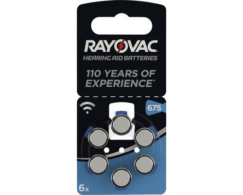 Rayovac Hörgeräte-Batterie V675 Acoustic 6 Stück