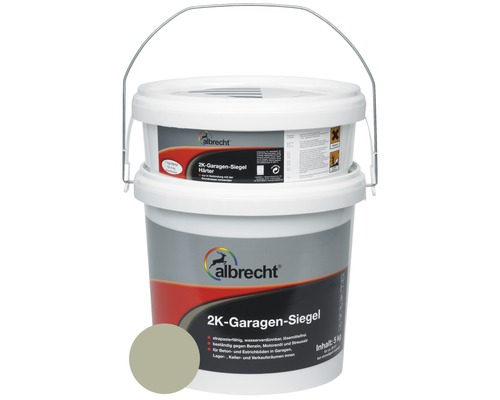 2K - Garagensiegel Albrecht RAL 7032 kieselgrau glänzend 5 kg 2K - Garagensiegel Albrecht RAL 7032 kieselgrau glänzend 5 kg