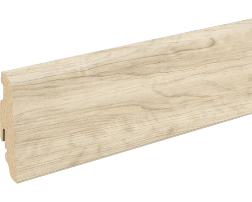 SKANDOR Sockelleiste Riffeleiche sägerau FOEI413 FU60L 19 x 58 x 2400 mm Sockelleiste aus Holz