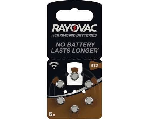 Rayovac Hörgeräte-Batterie V312 Acoustic 6 Stück