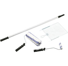 Farbroller Set mit Teleskopstiel, Farbwalze und Abstreifgitter