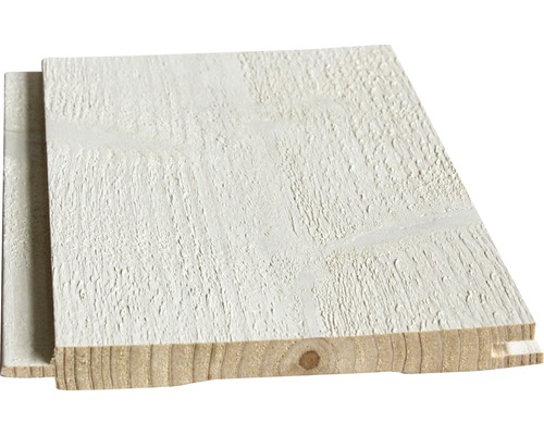 U-Profil Fichte "A" Maritime U sägerau weiß 14x146x2650 mm Nut- und Federbretter aus Holz