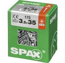 Spax Universalschraube Senkkopf Stahl gehärtet T 15, Holz-Teilgewinde 3,5x35 mm, 175 Stück-thumb-1