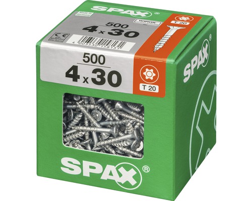 Spax Schrauben 4x30 Millimeter, 500 Stück, im Karton