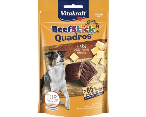 Hundesnack VITAKRAFT Beef-Stick Quadros Käse 70 g