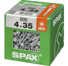 Spax Universalschraube Senkkopf Stahl gehärtet T 20, Holz-Teilgewinde 4x35 mm, 500 Stück