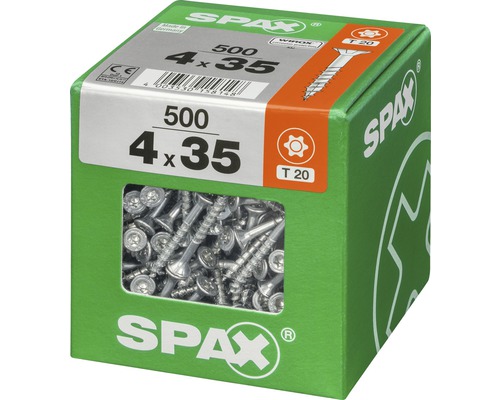 Spax Schrauben 4x35 Millimeter, 500 Stück Packung
