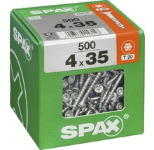 Spax Universalschraube Senkkopf Stahl gehärtet T 20, Holz-Teilgewinde 4x35 mm, 500 Stück