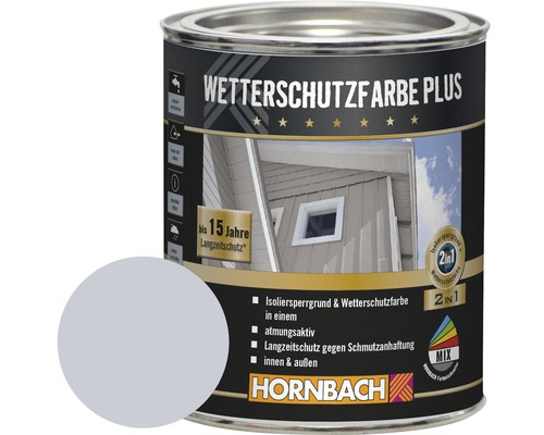 HORNBACH Holzfarbe Wetterschutzfarbe Plus silbergrau 750 ml HORNBACH Holzfarbe Wetterschutzfarbe Plus silbergrau 750 ml
