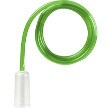 Grüner Wasserschlauch mit transparenter Kupplung