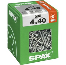 Spax Universalschraube Senkkopf Stahl gehärtet T 20, Holz-Teilgewinde 4x40 mm, 500 Stück