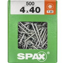 Spax Universalschraube Senkkopf Stahl gehärtet T 20, Holz-Teilgewinde 4x40 mm, 500 Stück