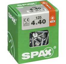 Spax Universalschraube Senkkopf Stahl gehärtet T 20, Holz-Teilgewinde 4x40 mm, 125 Stück