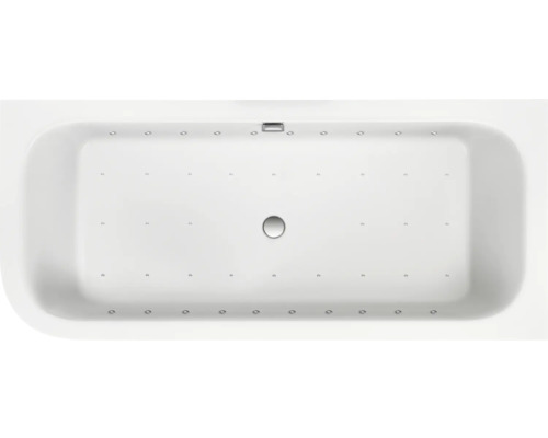 Whirlpool Ottofond Spirit Komfort-Silentsystem-Lightsystem Mod. B 180x80 cm weiß Rechteckige Badewanne mit Düsen von oben