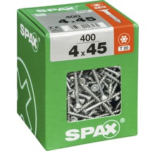 Spax Universalschraube Senkkopf Stahl gehärtet T 20, Holz-Teilgewinde 4x45 mm, 400 Stück-thumb-2
