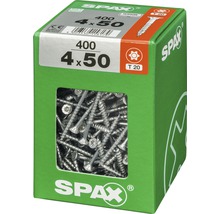 Spax Universalschraube Senkkopf Stahl gehärtet T 20, Holz-Teilgewinde 4x50 mm, 400 Stück