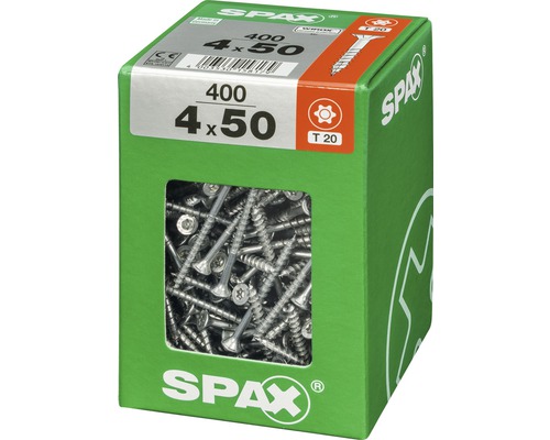 Schrauben 4 x 50 mm in einer grünen Verpackung