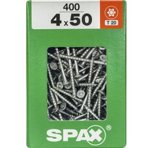 Spax Universalschraube Senkkopf Stahl gehärtet T 20, Holz-Teilgewinde 4x50 mm, 400 Stück