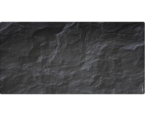 Badrückwand mySpotti Aqua Schiefer 900x450x2 mm 150946 anthrazit Nahaufnahme einer Schieferplatte als Hintergrund