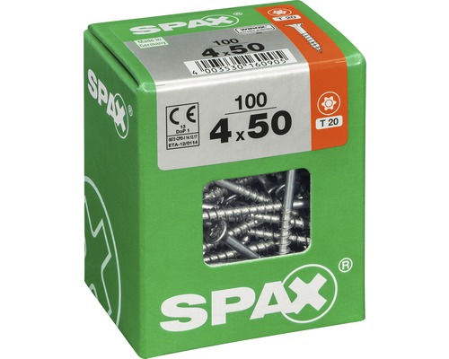 Spax Universalschrauben, 4x50 Millimeter, 100 Stück