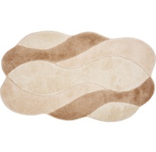 Badteppich Grund Carmen 80 x 140 cm beige braun