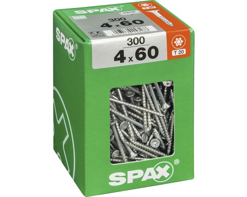 Spax Universalschrauben 4 x 60 Millimeter, 300 Stück, im Karton