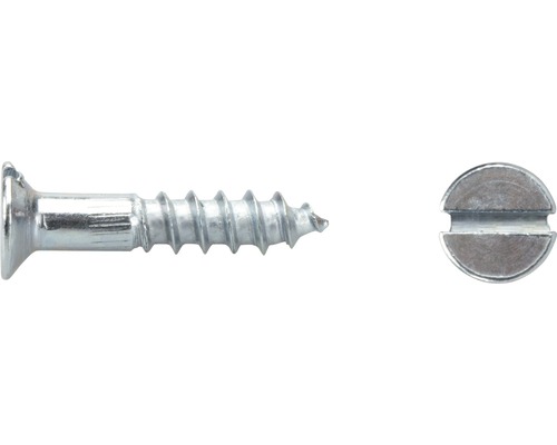 Holzschraube Senkkopf m. Schlitz DIN 97 2,5x20 mm galv. verzinkt, 100 Stück Holzschraube Senkkopf m. Schlitz DIN 97 2,5x20 mm galv. verzinkt, 100 Stück