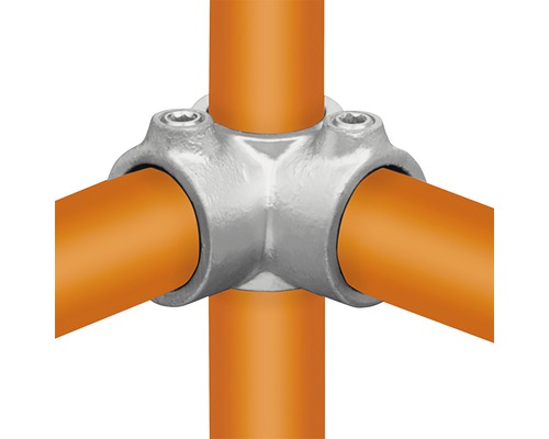 Buildify Eckstück Rohrverbinder für Gerüstrohr aus Stahl durchgehend Ø 33 mm