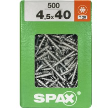 Spax Universalschraube Senkkopf Stahl gehärtet T 20, Holz-Teilgewinde 4,5x40 mm, 500 Stück