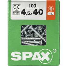 Spax Universalschraube Senkkopf Stahl gehärtet T 20, Holz-Teilgewinde 4,5x40 mm, 100 Stück-thumb-0