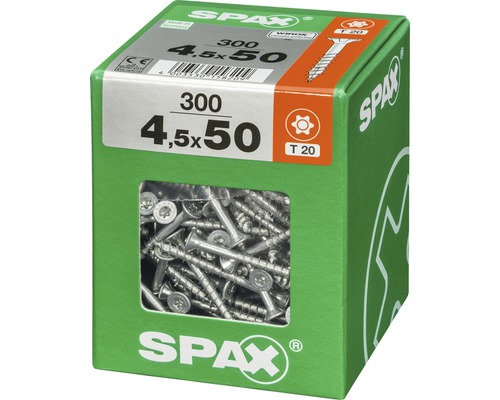 Spax Senkkopfschrauben 4,5x50 mm im Karton