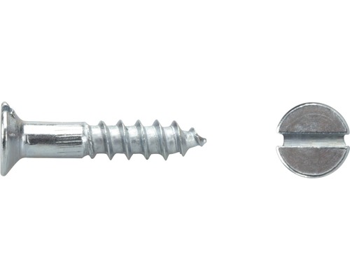 Holzschraube Senkkopf m. Schlitz DIN 97 2,5x12 mm galv. verzinkt, 100 Stück Holzschraube Senkkopf m. Schlitz DIN 97 2,5x12 mm galv. verzinkt, 100 Stück