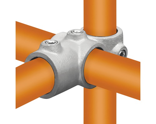 Buildify Kreuz-T-Stück kombiniert 90° für Gerüstrohr aus Stahl Ø 33 mm