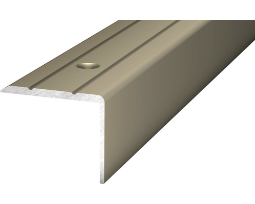 Prinz Winkelprofil Alu Edelstahl matt gelocht 24,5 x 20 x 1000 mm Treppenkantenprofil aus Metall mit Befestigungsloch
