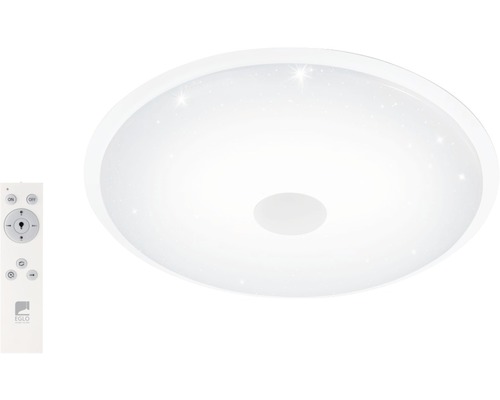 LED Deckenleuchte Lanciano weiß 1-flammig mit Leuchtmittel 7800 lm 3050 K tageslichtweiß mit Kristalleffekt