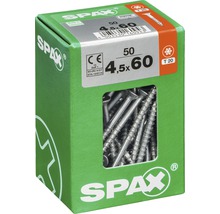 Spax Universalschraube Senkkopf Stahl gehärtet T 20, Holz-Teilgewinde 4,5x60 mm, 50 Stück