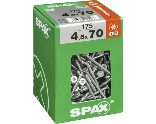 Schrauben der Größe 4,5x70 mm in einer Verpackung
