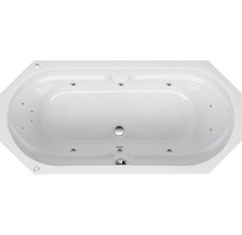 Eckbadewanne mit Whirlpoolfunktion, Aufsicht
