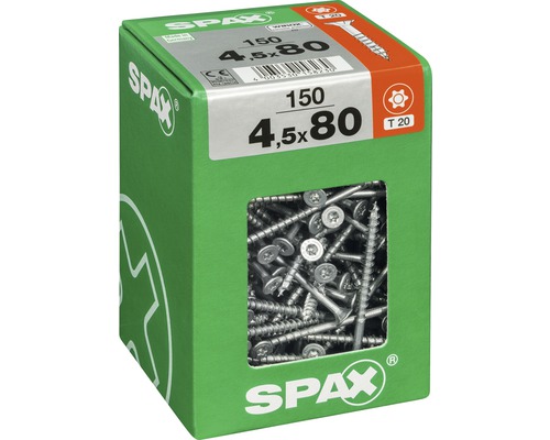 Spax Universalschrauben im Karton, 4,5 x 80 Millimeter