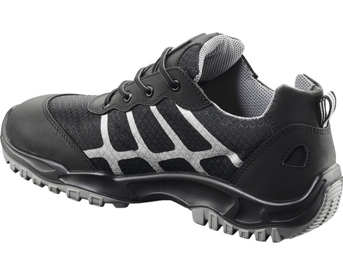Schwarzer Sicherheitsschuh mit Schnürsenkeln