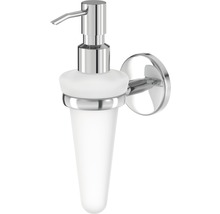 Wandseifenspender aus Glas und Metall