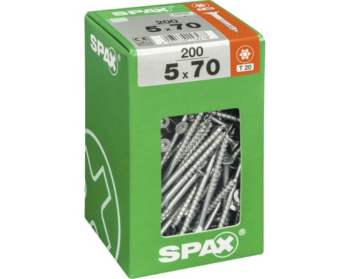 Spax Universalschrauben, 5 mal 70 Millimeter, 200 Stück im Paket