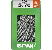 Spax Universalschraube Senkkopf Stahl gehärtet T 20, Holz-Teilgewinde 5x70 mm, 200 Stück