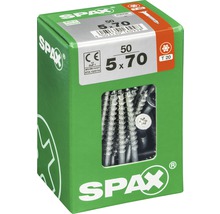 Spax Universalschraube Senkkopf Stahl gehärtet T 20, Holz-Teilgewinde 5x70 mm, 50 Stück