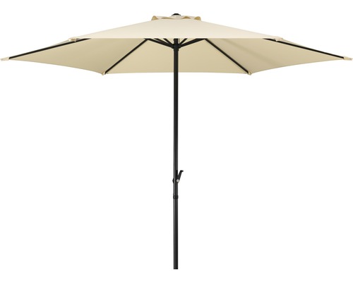 Gartenschirm mit Metallgestell und quadratischer Bespannung