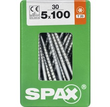 Spax Universalschraube Senkkopf Stahl gehärtet T 20, Holz-Teilgewinde 5x100 mm, 30 Stück
