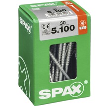 Spax Universalschraube Senkkopf Stahl gehärtet T 20, Holz-Teilgewinde 5x100 mm, 30 Stück