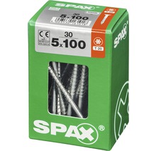Spax Universalschraube Senkkopf Stahl gehärtet T 20, Holz-Teilgewinde 5x100 mm, 30 Stück
