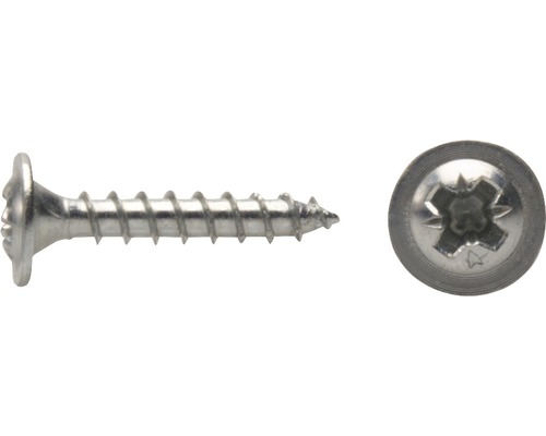 JD Plus Rückwandschraube Pozidriv 4,5x20 mm galv. verzinkt, 100 Stück Holzschraube mit Senkkopf und Torx-Antrieb im Detail